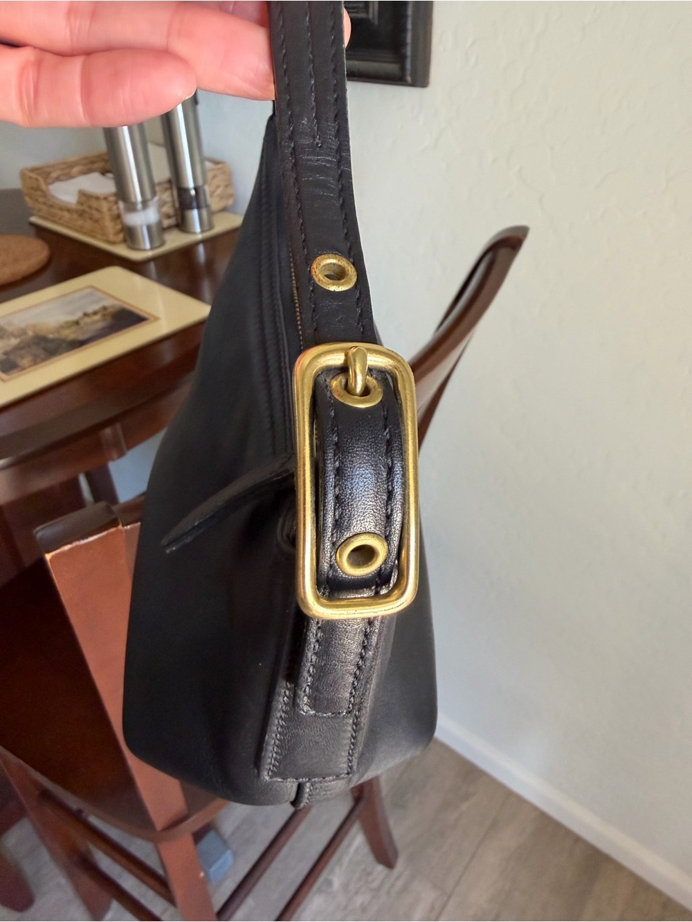 Coach Black Leather Legacy West Demi Pouch F1P-9844 - Picture 5 of 9